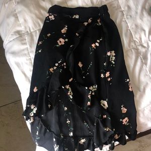 long floral flowy skirt